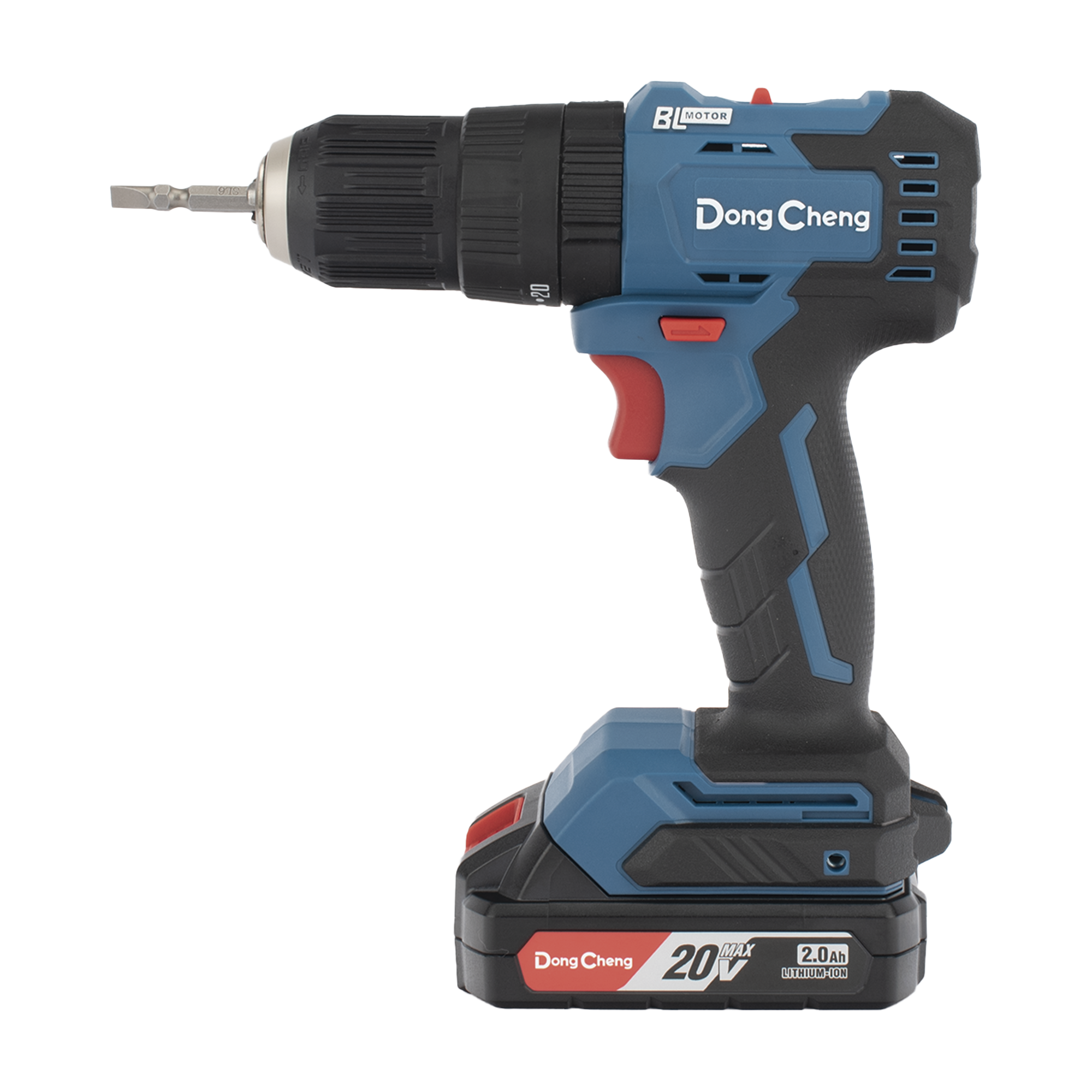 Rotomartillo Inalámbrico 20V / Motor Brushless / Broquero 1/2 in / 50 Nm Par de Apriete / 2 Baterías 2.0Ah con Cargador y Maletín DONGCHENG - Imagen 2