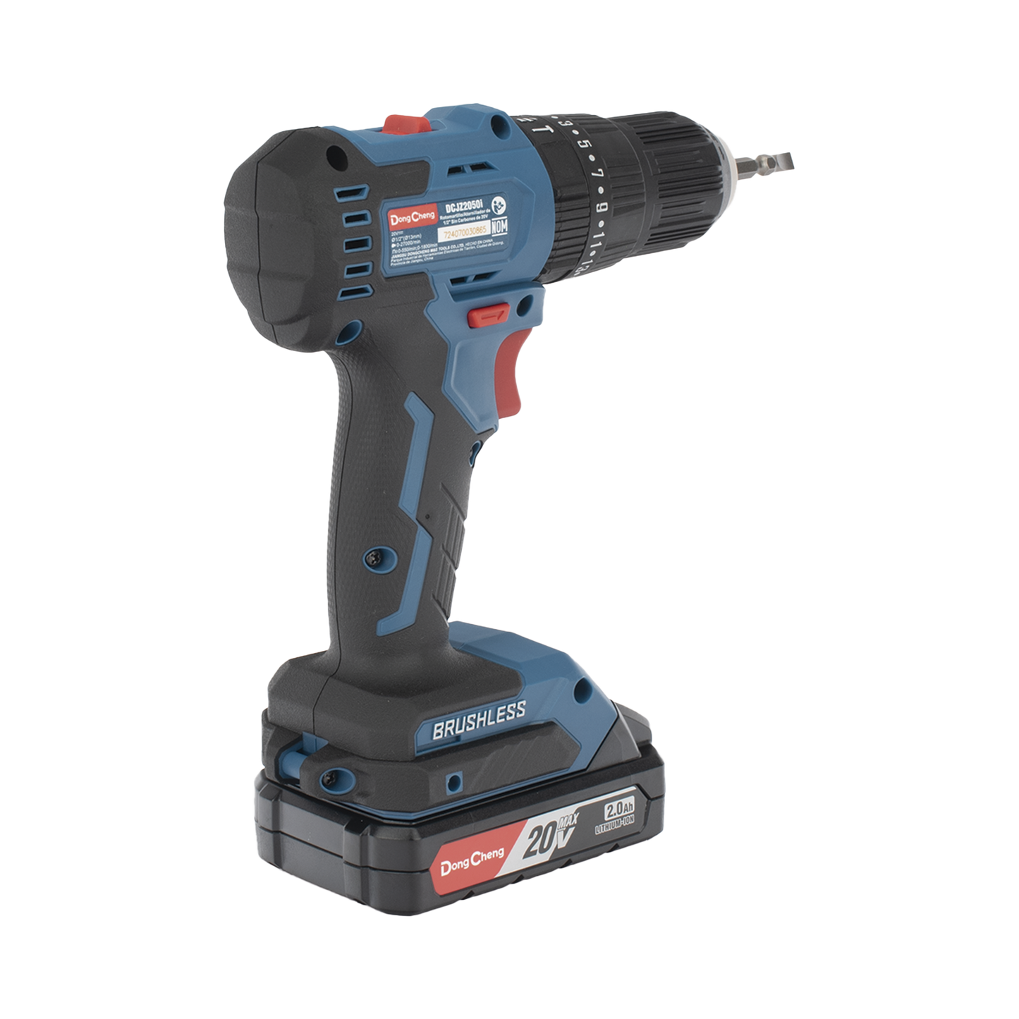 Rotomartillo Inalámbrico 20V / Motor Brushless / Broquero 1/2 in / 50 Nm Par de Apriete / 2 Baterías 2.0Ah con Cargador y Maletín DONGCHENG - Imagen 4
