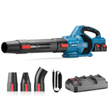 Sopladora Inalámbrica de 20V+20V, Incluye 2 baterías de 20V/6.0Ah, Cargado doble y 3 Boquillas. DONGCHENG - Imagen 2