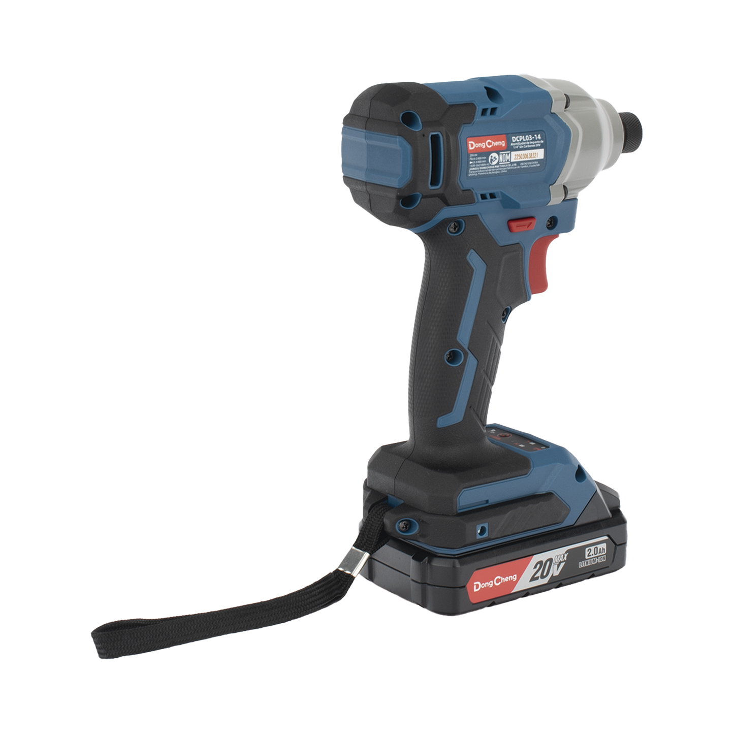 Atornillador de Impacto Inalámbrico 20V / Motor Brushless / Portabrocas Hexagonal 1/4 in / 90-180 Nm Torque / Batería 2.0Ah con Maletín DONGCHENG - Imagen 3