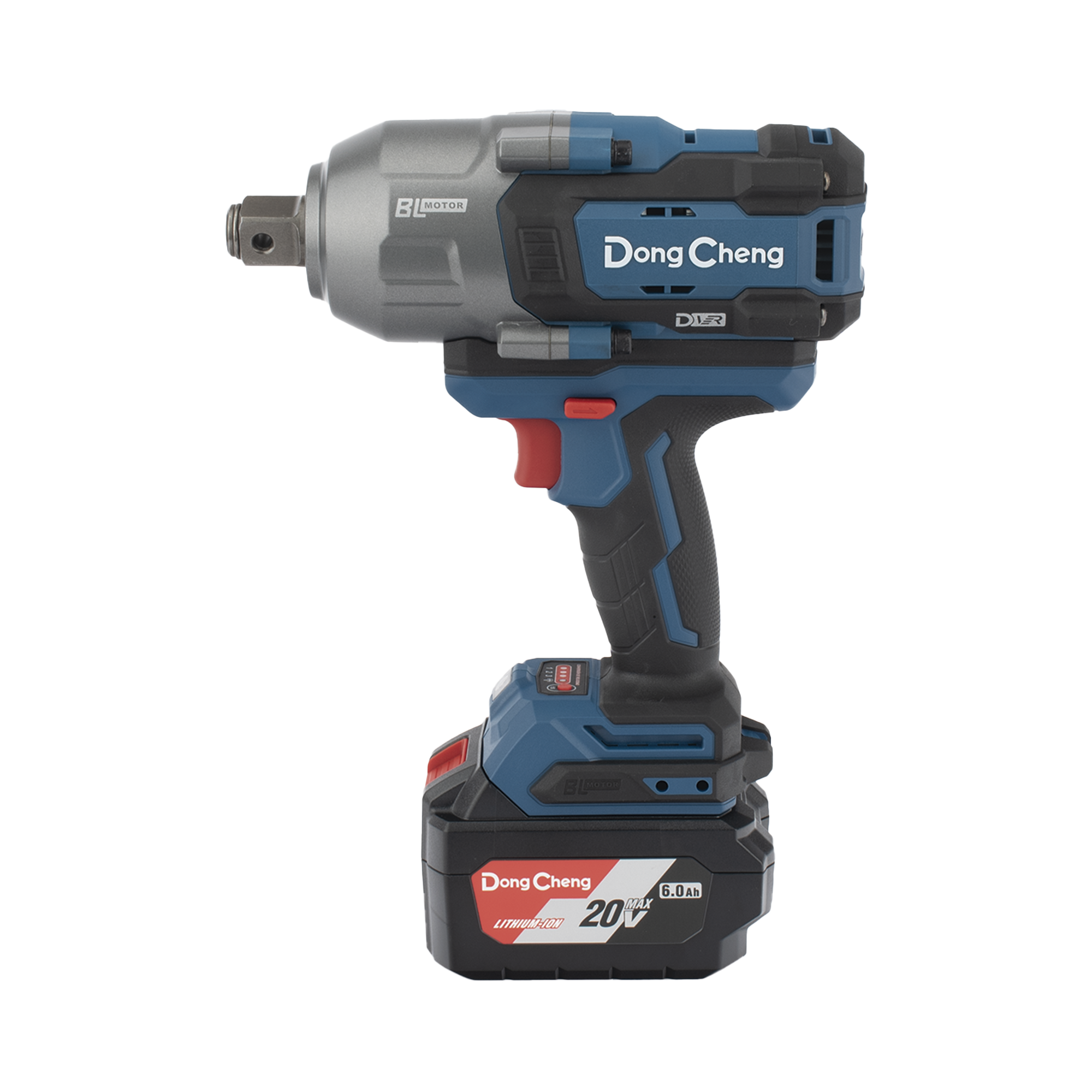 Llave de Impacto Inalámbrica de 20V, Entrada de 3/4 in, Incluye 2 Baterías de 6Ah, Cargador y Estuche DONGCHENG - Imagen 1