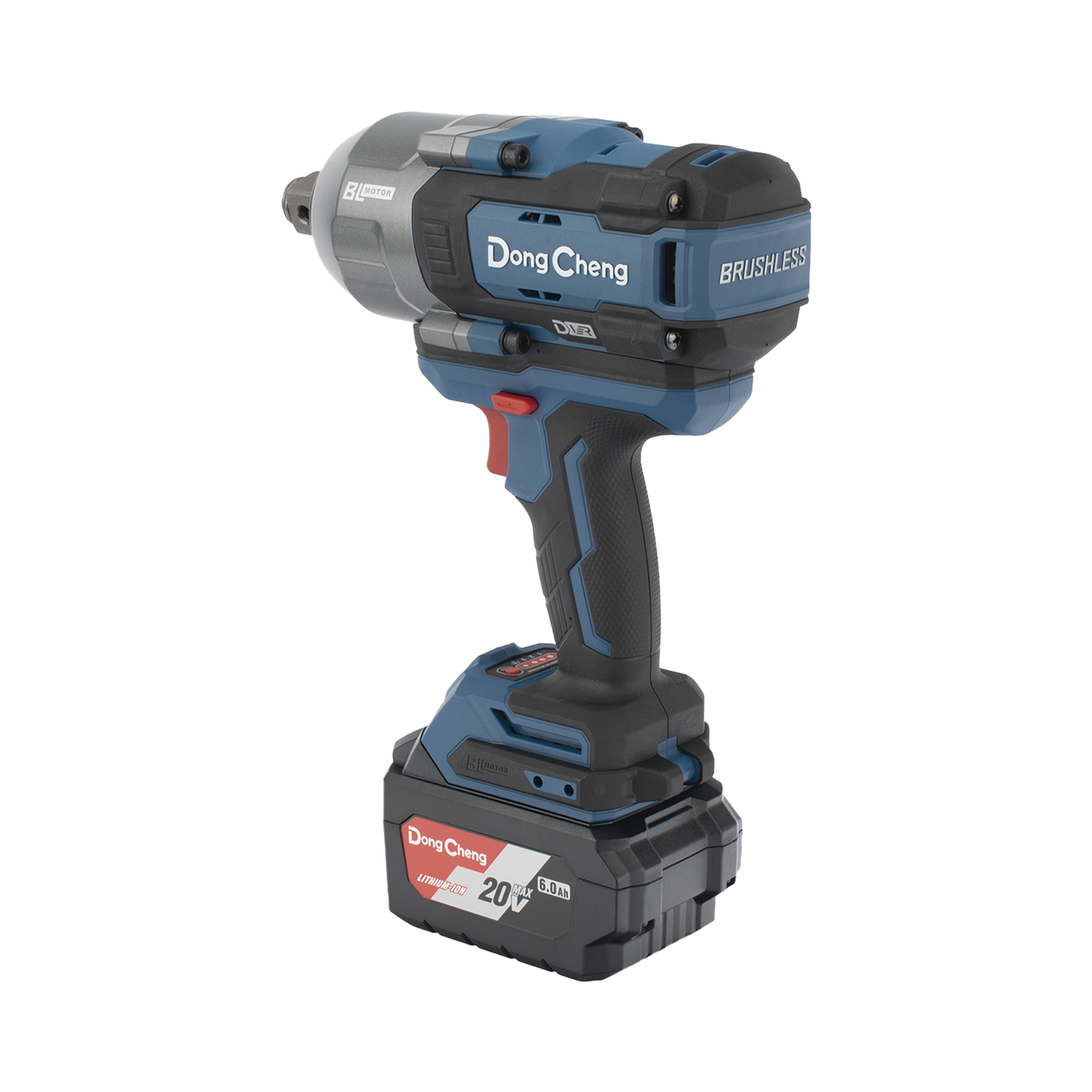 Llave de Impacto Inalámbrica de 20V, Entrada de 3/4 in, Incluye 2 Baterías de 6Ah, Cargador y Estuche DONGCHENG - Imagen 2