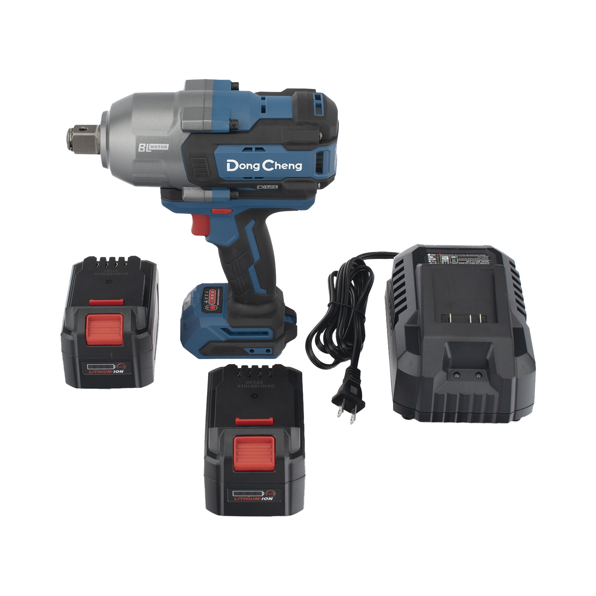 Llave de Impacto Inalámbrica de 20V, Entrada de 3/4 in, Incluye 2 Baterías de 6Ah, Cargador y Estuche DONGCHENG - Imagen 5