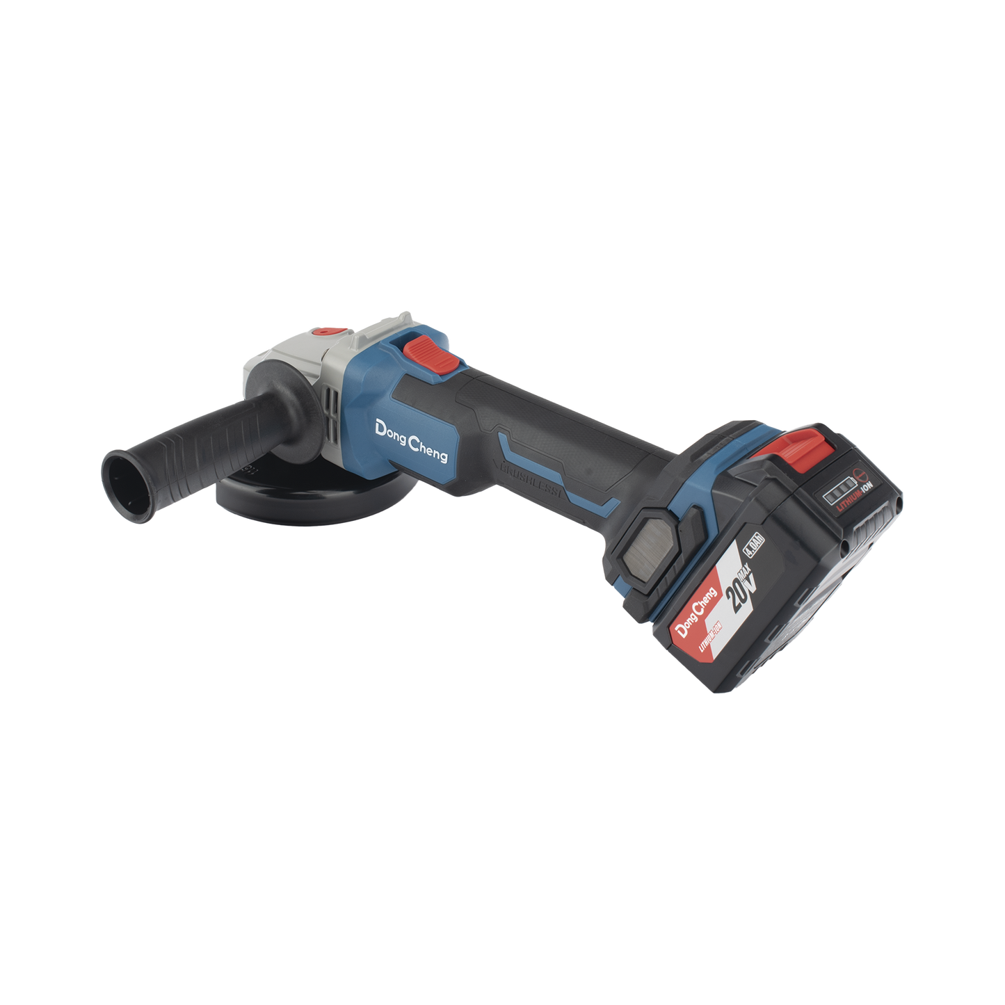 Amoladora Angular de 20Vcc, Disco de 4-1/2 in, Incluye 2 Baterías de 4.0Ah, Cargador y Estuche DONGCHENG - Imagen 1