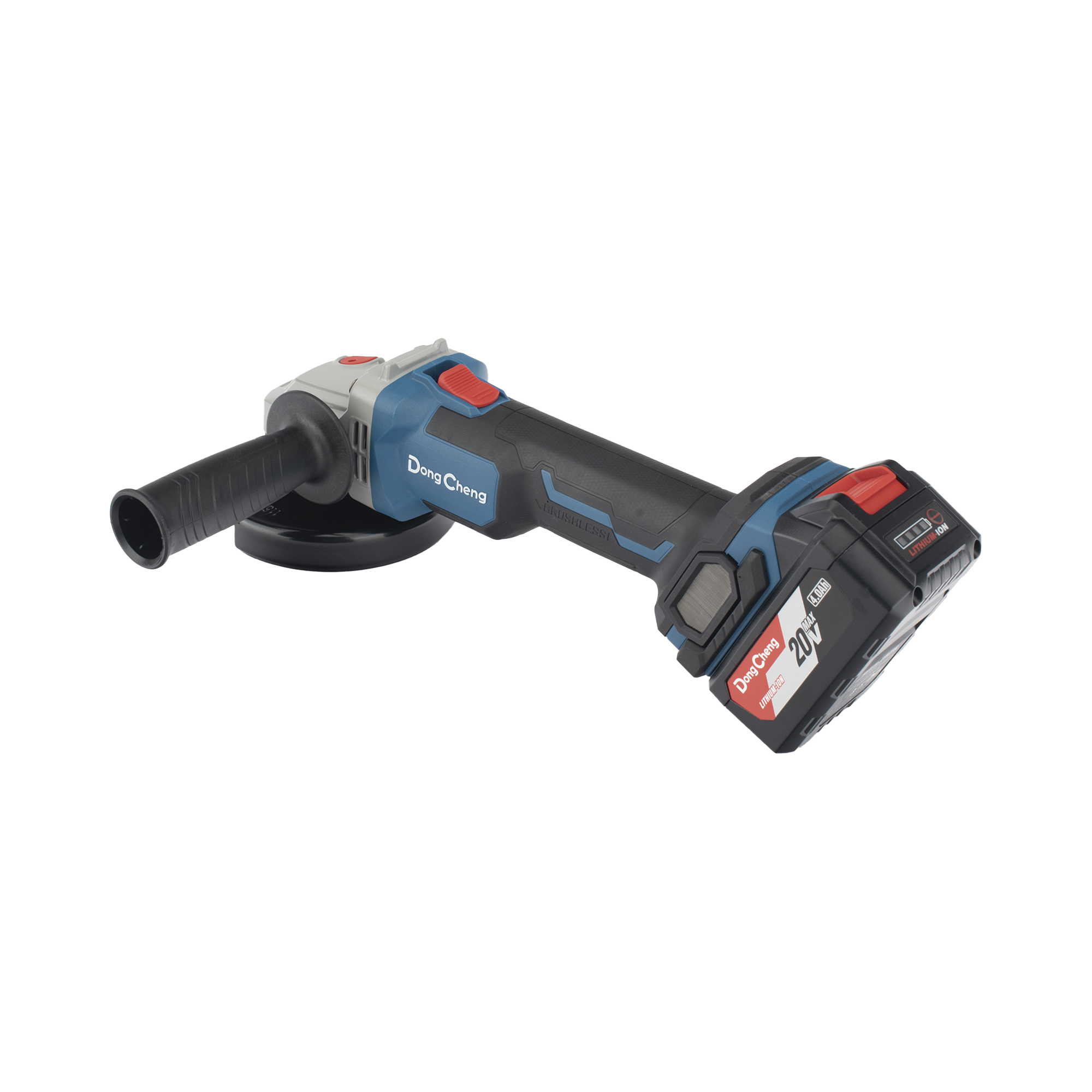 Amoladora Angular de 20Vcc, Disco de 4-1/2 in, Incluye 2 Baterías de 4.0Ah, Cargador y Estuche DONGCHENG - Imagen 1