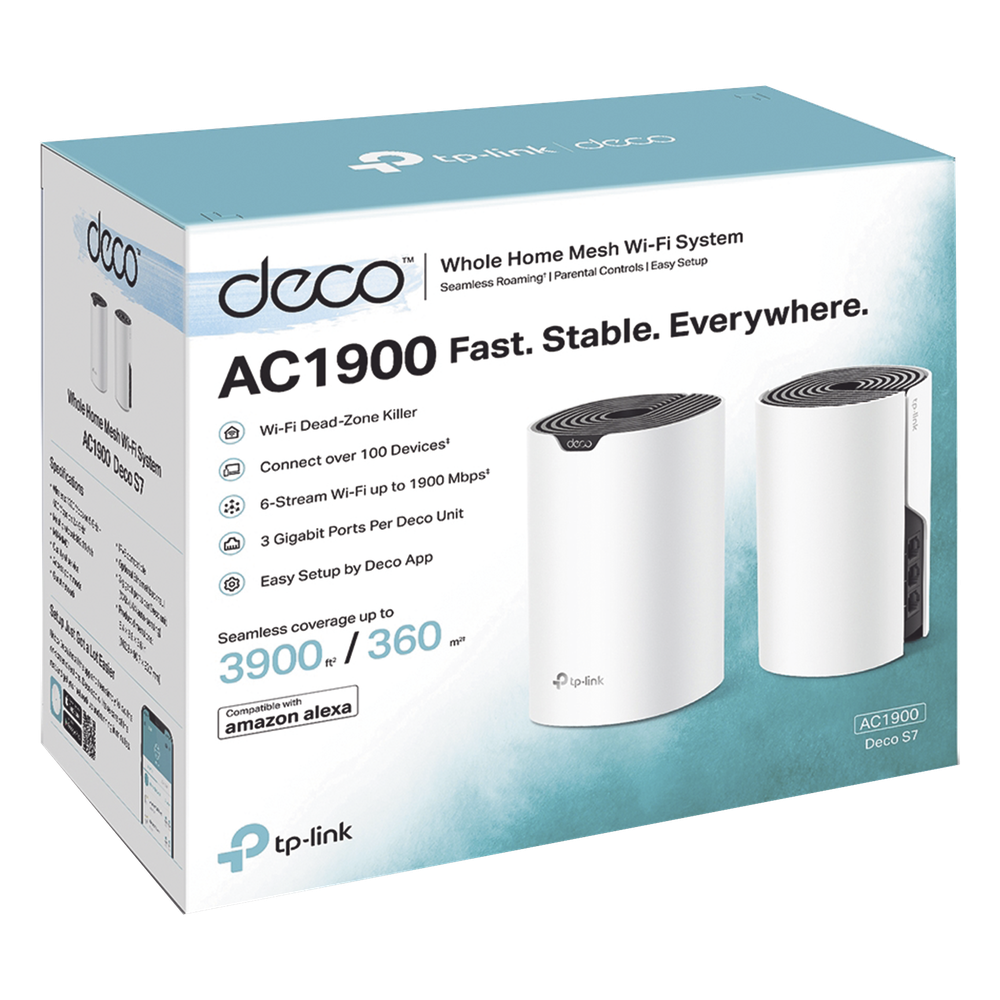 Kit Mesh Wi-Fi / Doble Banda AC1900 Mbps / 3 Puertos Gigabit WAN/LAN / 3 Antenas Internas / Administración por App / Cobertura Inteligente TP-LINK - Imagen 3