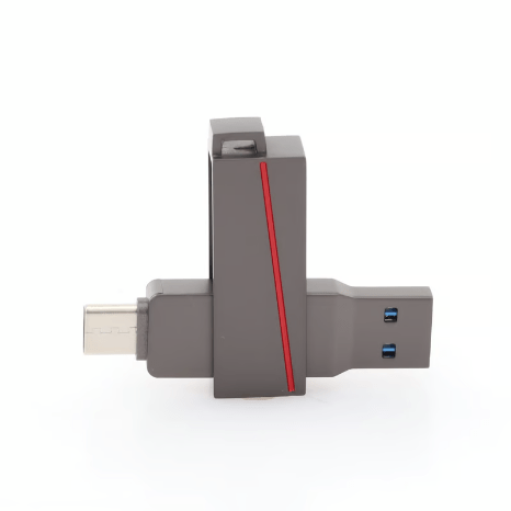 Memoria USB Dual de 256 GB USB-C y USB-A Transferencia de Alta Velocidad Metálica Compatible con Dispositivos Móviles Windows Mac y Linux HS-USB-E307C/256G - SILYMX