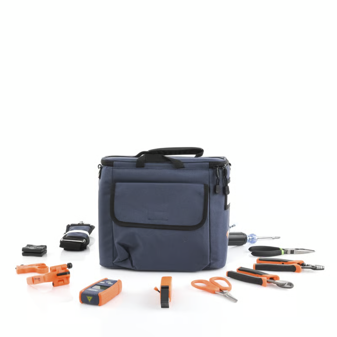 Kit de Herramientas Pro Plus para Instalación de Fibra Óptica con accesorios de limpieza de puertos conectores desforradoras de fibra óptica y medidor de potencia FTK-PP - SILYMX
