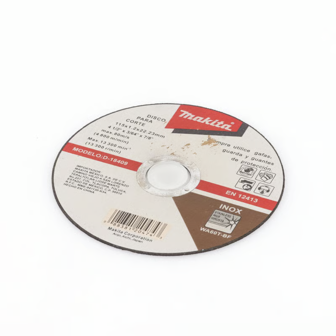 Disco De Corte De 22.225 Mm De Acero Inoxidable Makita D18409 - SILYMX