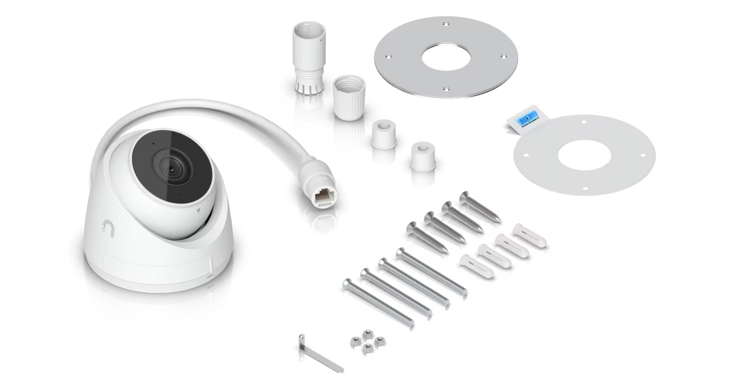 Cámara UniFi Protect G5 Turret Ultra compacta exterior 2K (4 MPX) ángulo 102.4° nocturna 30mts micrófono POE+ UVC-G5-TURRET-ULTRA - SILYMX