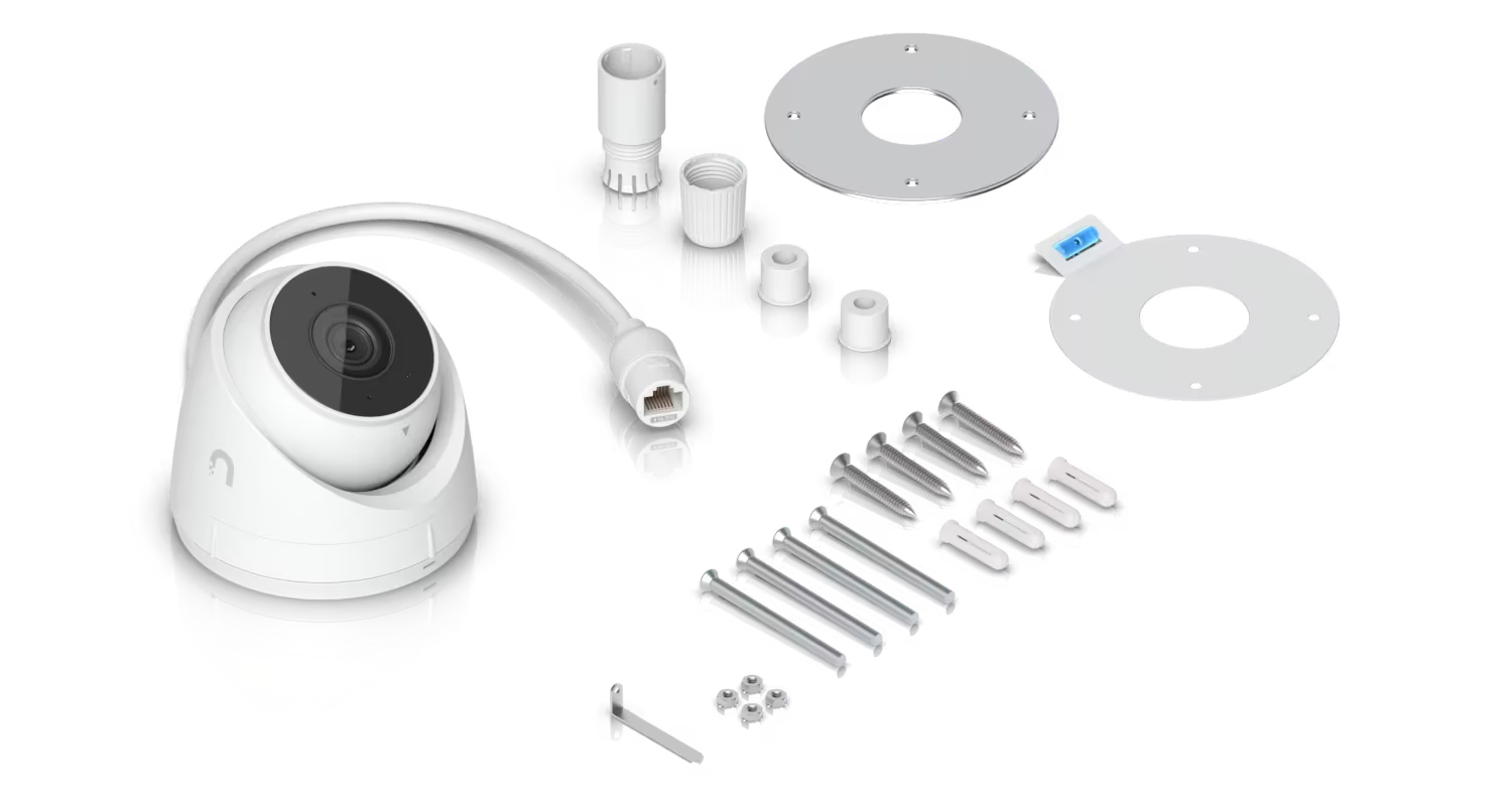 Cámara UniFi Protect G5 Turret Ultra compacta exterior 2K (4 MPX) ángulo 102.4° nocturna 30mts micrófono POE+ UVC-G5-TURRET-ULTRA - SILYMX