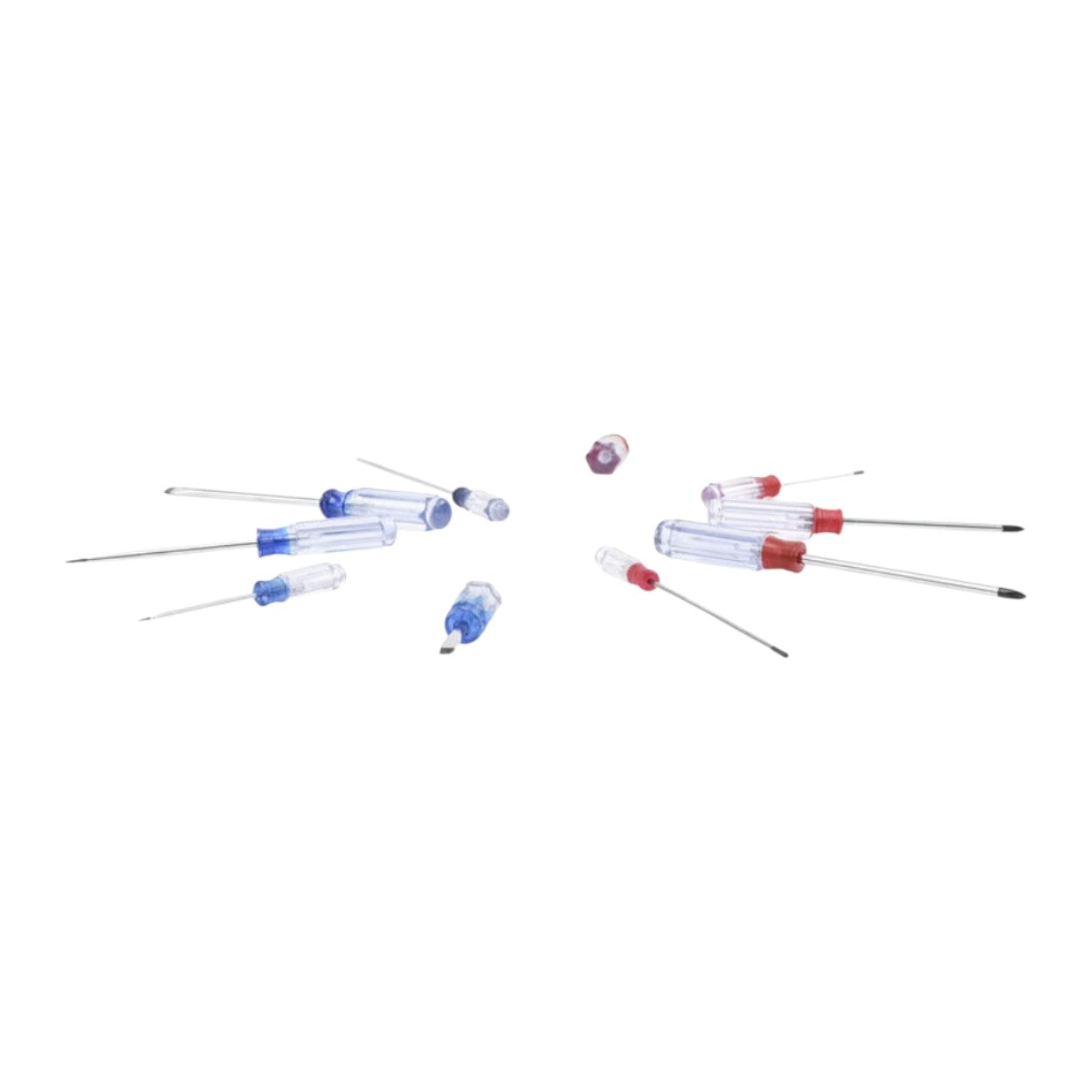 Juego de 10 Desarmadores Mango Plástico Puntas magnética 5 Puntas Planas y 5 Puntas Phillips EP-970A - SILYMX