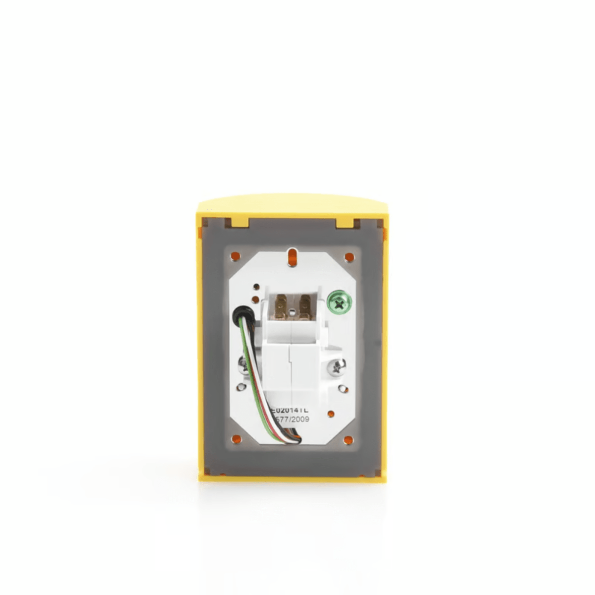 Botón de Emergencia en Español Color Amarillo Acción Mantenida Girar para Restablecer y LED Multicolor SS2209EM-ES - SILYMX