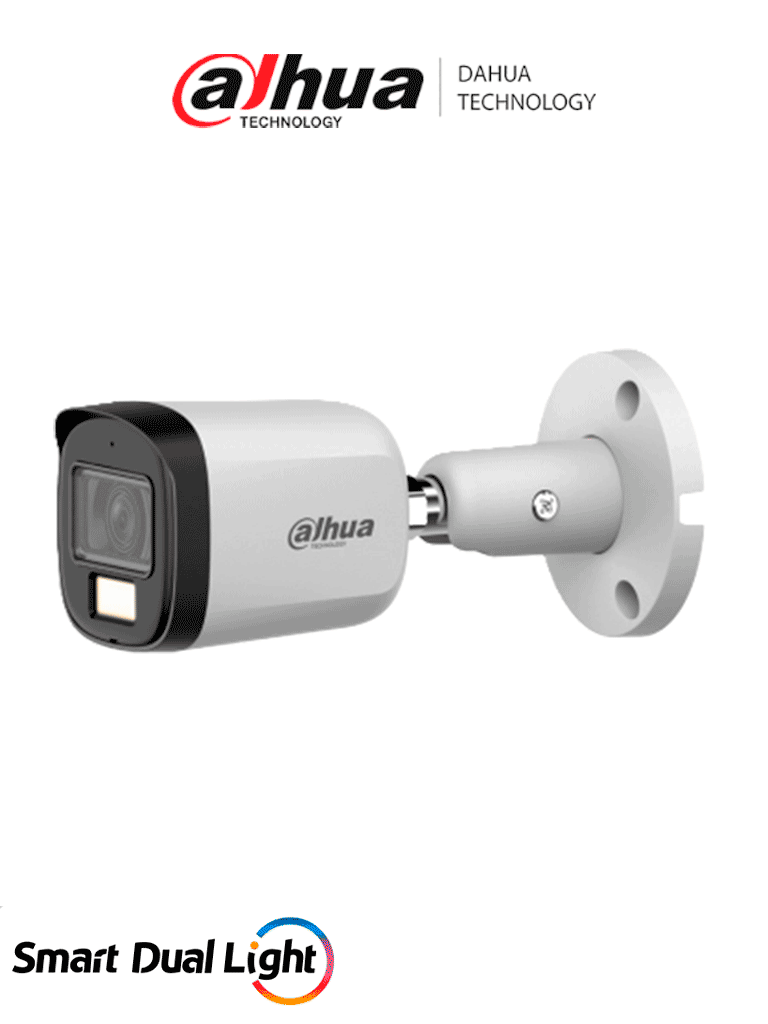 Camara Bullet HDCVI 5MP Lente 2.8mm Luz Dual IR 30m Microfono IP67 Dahua DH-HAC-B2A51N-U-IL-A - Imagen 1