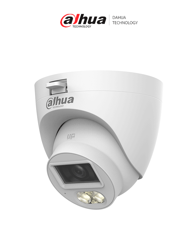 Camara Domo HDCVI 5MP Lente 2.8mm IR y Luz Visible 30m Microfono Full Color IP67 Dahua DH-HAC-HDW1500CLQN-IL-A-S3-DIP - Imagen 1