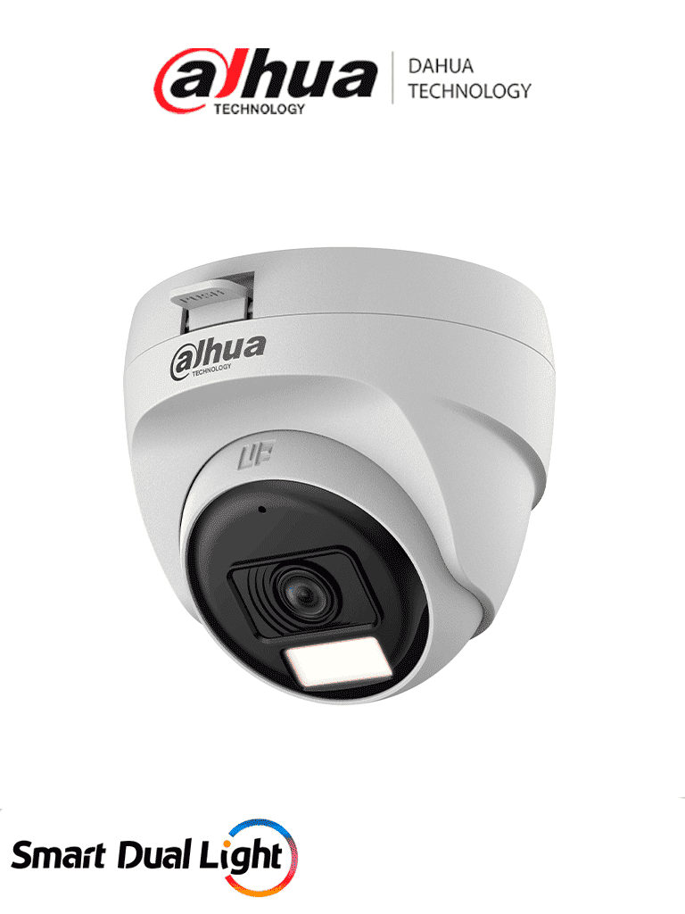 Camara Domo HDCVI 2MP 1080p Lente 2.8mm Luz Dual IR 25m Microfono IP67 Dahua DH-HAC-T1A21N-U-IL-A - Imagen 1