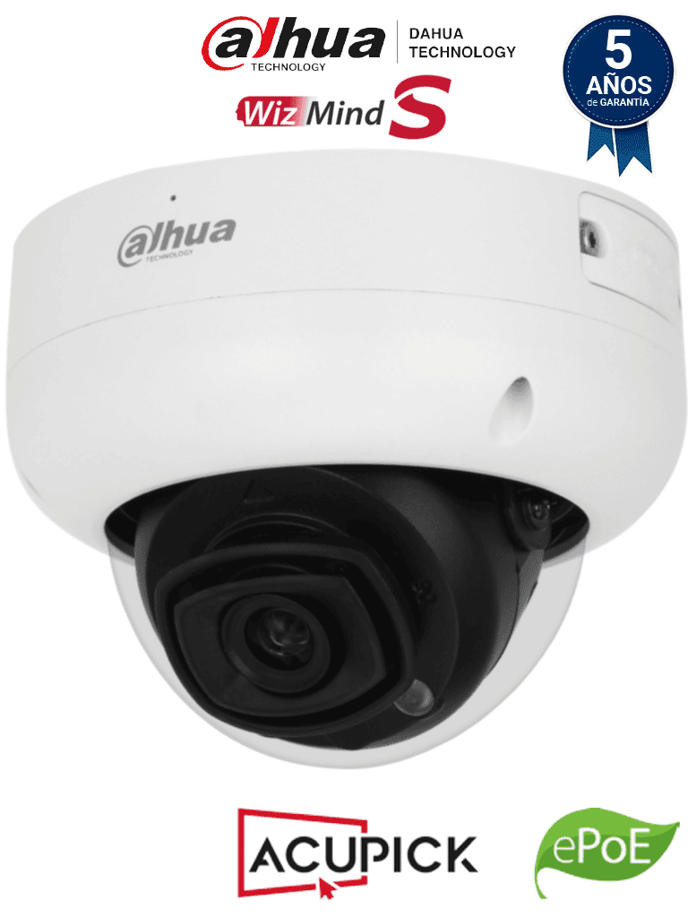 Cámara IP Domo DAHUA 2 MP 2.8 mm IA Detección Rostros IP67 IK10 IPC-HDBW5241RN-ASE - Imagen 1
