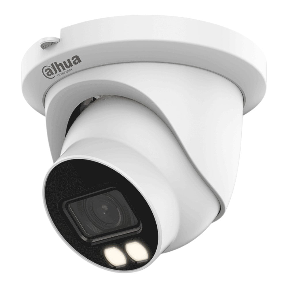 DAHUA DH-IPC-HDW5449TM-SE-LED-0280B - Cámara IP Domo FullColor 4MP, lente de 2.8mm (135°), H.265, Acupick, Wiz Mind, alcance de 30m, micrófono integrado, detección facial, protección perimetral, conteo de personas, ranura Micro SD, ePoE, IP67, SMD 3.0. - Imagen 1