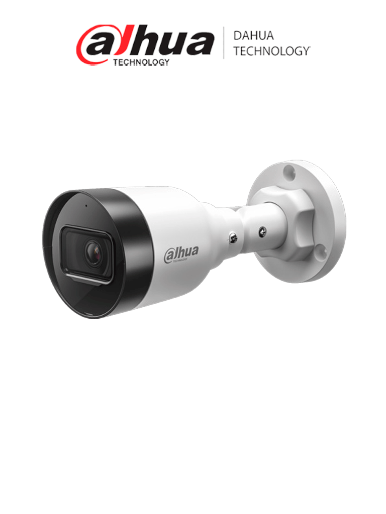 Dahua DH-IPC-HFW1230S1-A-S6 - Cámara IP Bullet de 2MP/ Detección de movimiento inteligente/ lente de 2.8mm/ ángulo de visión de 101°/ Micrófono integrado/ compresión H.265+/ IR de 30m/ protección IP67/ PoE/ DWDR / - Imagen 1