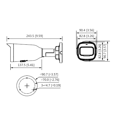 DAHUA IPC-HFW1431T1-ZS-S4 - Camara IP Bullet de 4 Megapixeles/ Lente Motorizado de 2.8 a 12mm/ H.265/ IR de 50 Metros/ WDR Real, 3D DNR/ Ranura para MicroSD/ IP67/ PoE - Imagen 1