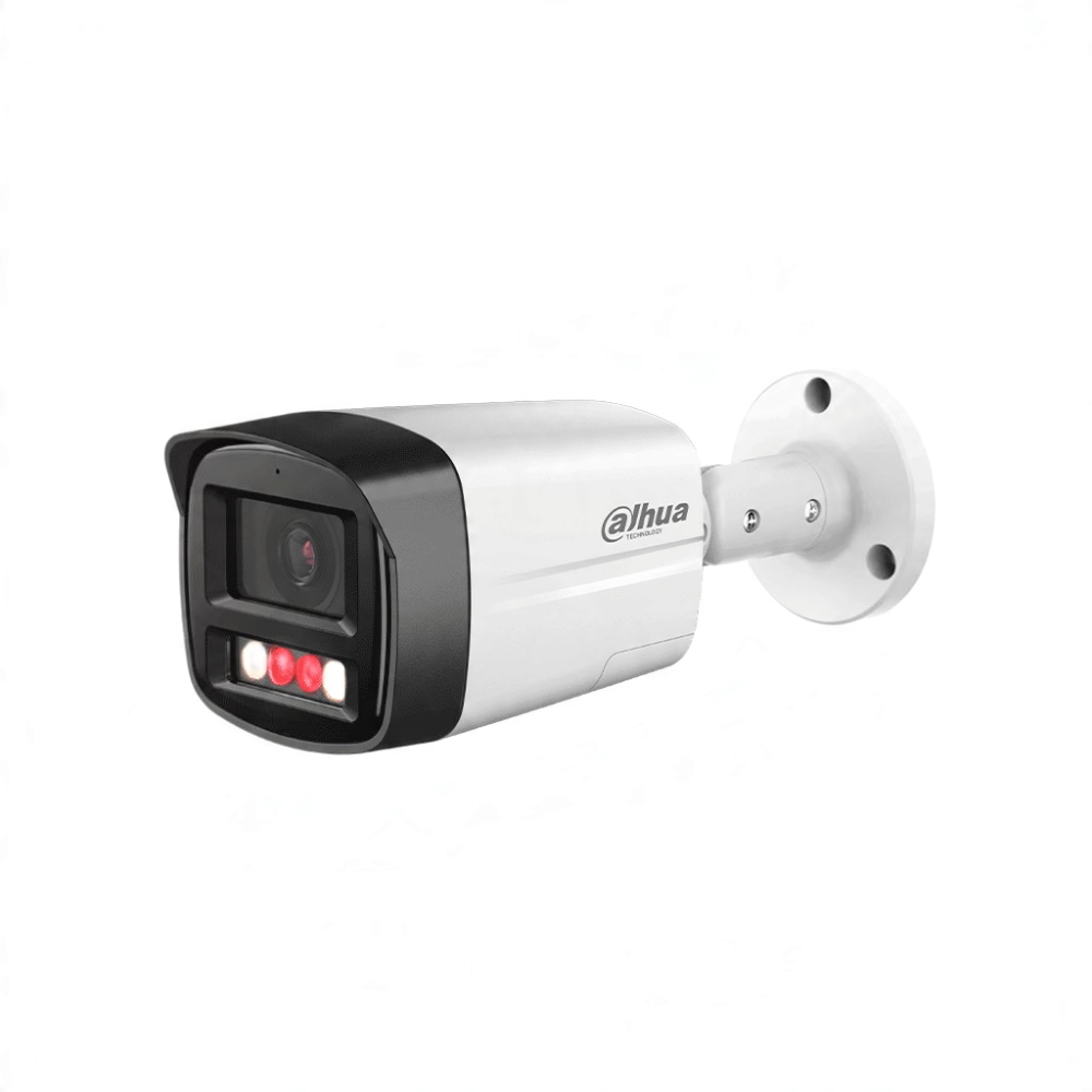 DAHUA IPC-HFW2549TL-S-PV -Cámara IP Bullet de 5 Megapixeles/ Iluminador Dual y Disuasión Activa/ Sirena y Estrobo/ Lente de 2.8 mm/ 111 Grados de Apertura/ WizSense/ 30 Metros de IR y Luz Visible/ WDR Real/PoE/Audio Bidireccional/Ranura MicroSD - Imagen 2