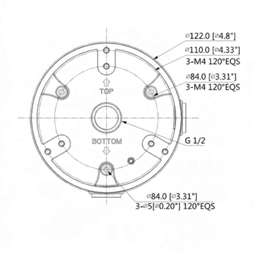 Caja de Conexiones para Cámaras Compatible Series T3A HDW8 HDW7 SD22 D3A Dahua DH-PFA137 - Imagen 3