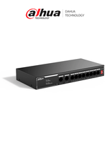 DAHUA SF1010LP - Switch PoE de 10 Puertos Fast Ethernet/ 8 Puertos PoE 10/100 / 65 Watts Totales / 2 Puertos Uplink RJ-45/ PoE watchdog/ Hasta 250 metros/ Switching 12 Gbps/ Protección Contra Descargas - Imagen 1