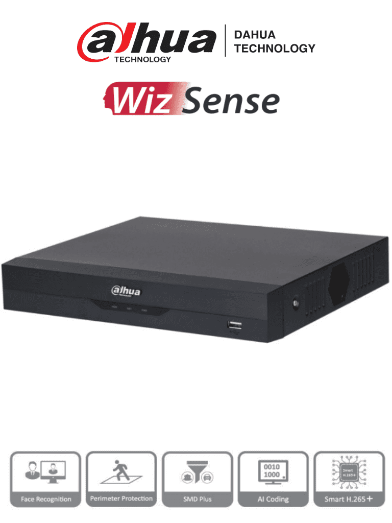Dvr 4k Wizsense De 8 Canales + 8 Ip O Hasta 16 Ip DH-XVR5108HS-4KL-I3 DAHUA - Imagen 1