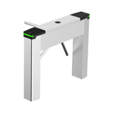 DAHUA DHI-ASGG520T-Es un torniquete peatonal fabricado en acero inoxidable. Ofrece ajuste de tiempo de desbloqueo, indicadores de luz y sonido ajustables, y funciones de emergencia. Incluye lector de entrada/salida y controlador, garantizando seguridad. - Imagen 1