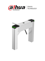 DAHUA DHI-ASGG520T-Es un torniquete peatonal fabricado en acero inoxidable. Ofrece ajuste de tiempo de desbloqueo, indicadores de luz y sonido ajustables, y funciones de emergencia. Incluye lector de entrada/salida y controlador, garantizando seguridad. - Imagen 1
