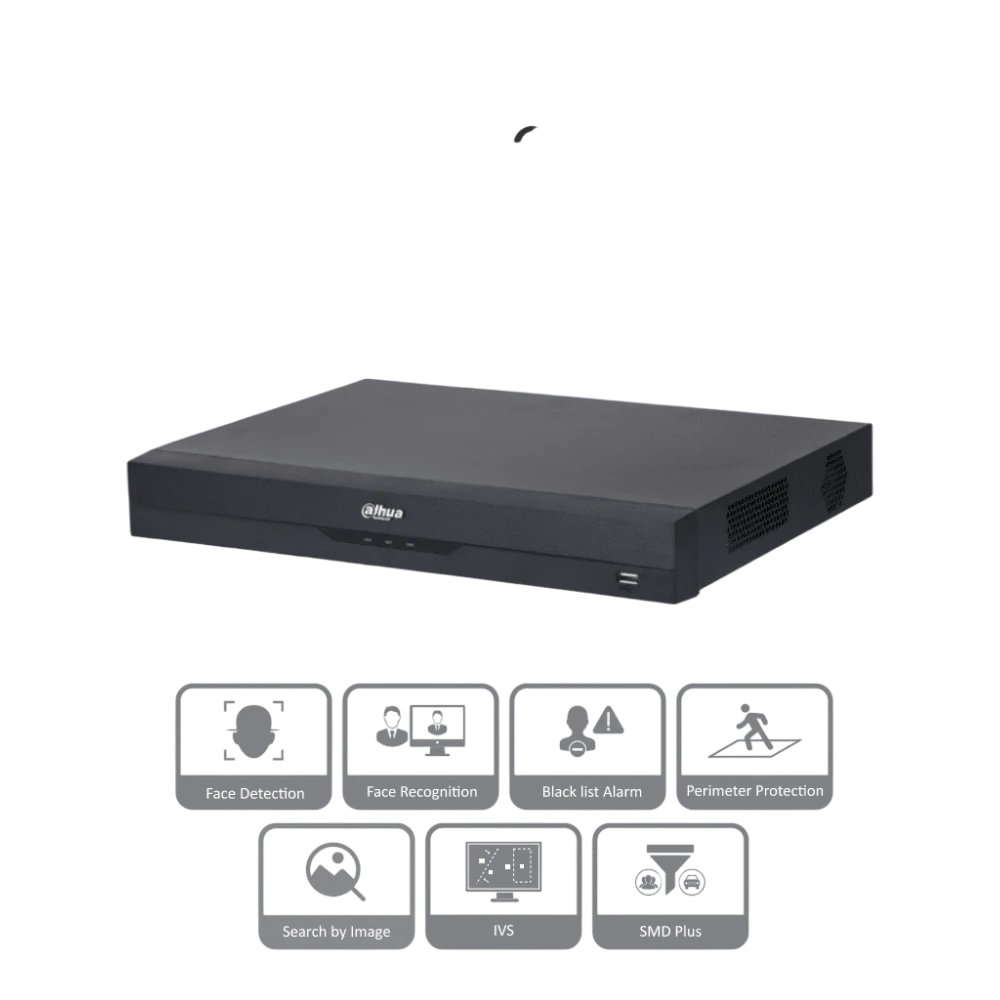NVR DAHUA 8 Canales IP 8 Puertos PoE WizSense Reconocimiento Facial DHI-NVR2208-8P-I2 - Imagen 1