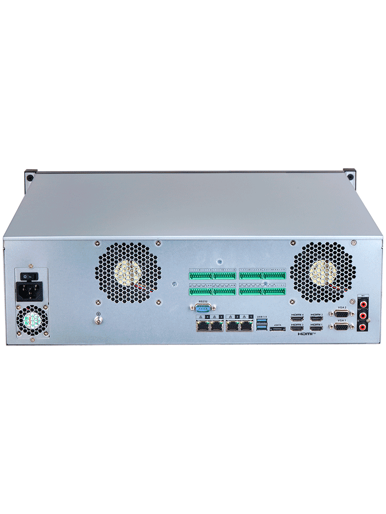 DAHUA DHI-NVR616H-64-XI - NVR de 64 canales IP Wizmind/ H.265+/ Grabación IA/ Soporta 8 ch face detection y recognition, 40 bases de datos de rostros, 32 canales proyección perimetral 32 canales smd plus - Imagen 3