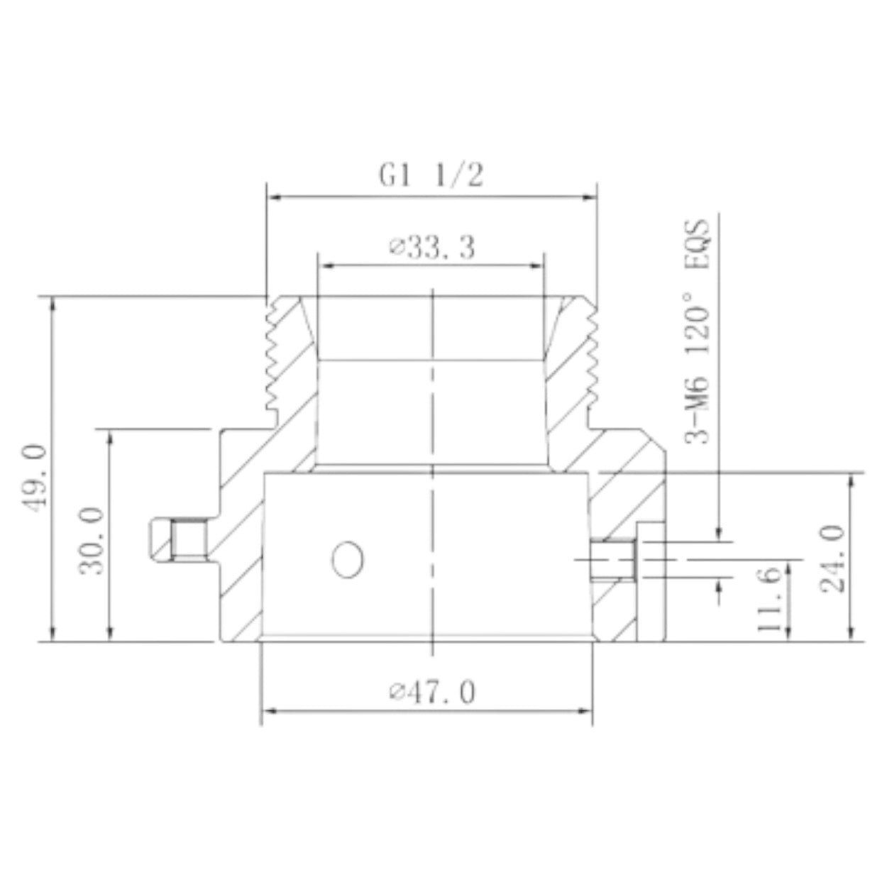 Adaptador Para Brazo De Pared Pfb300w O Montaje En Techo DH-PFA111 - SILYMX