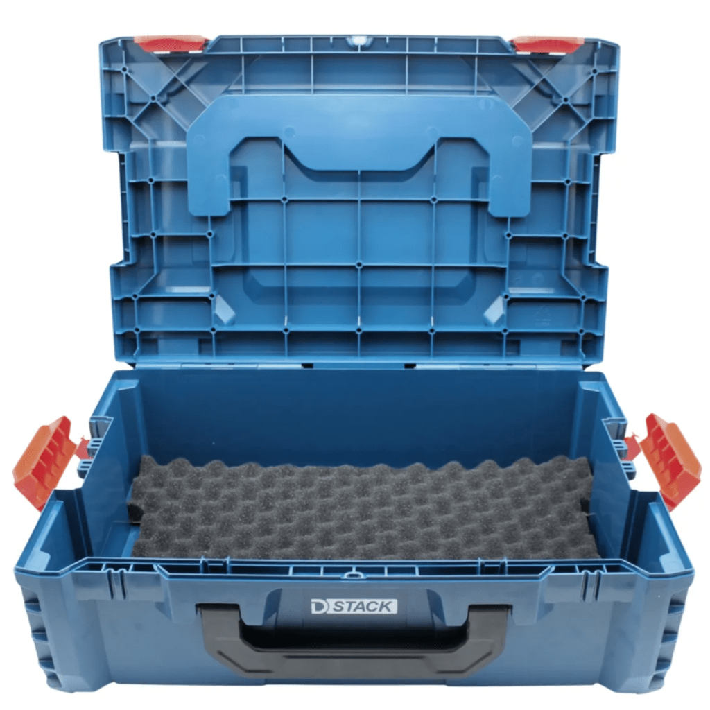 Maletín Rígido Apilable para Herramientas / Plástico de Alta Resistencia / Diseño Modular 46 x 17 x 32 cm (18.1 x 6.7 x 12.6 in) / Asas Ergonómicas / 4 Cierres de Seguridad DONGCHENG - Imagen 2