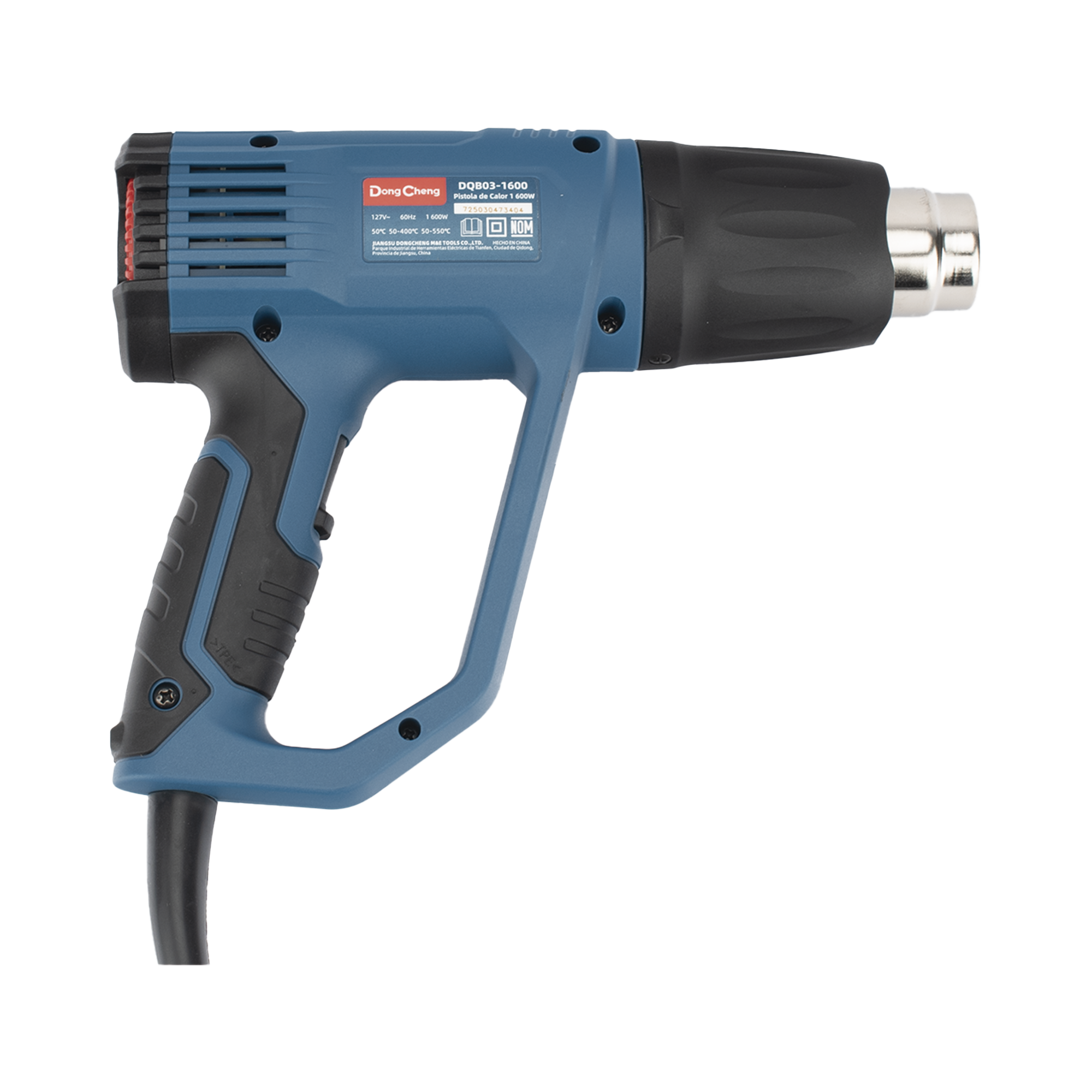Pistola de Calor de 1600W, con 3 niveles de Temperatura variable, Incluye 2 Boquillas DONGCHENG - Imagen 3