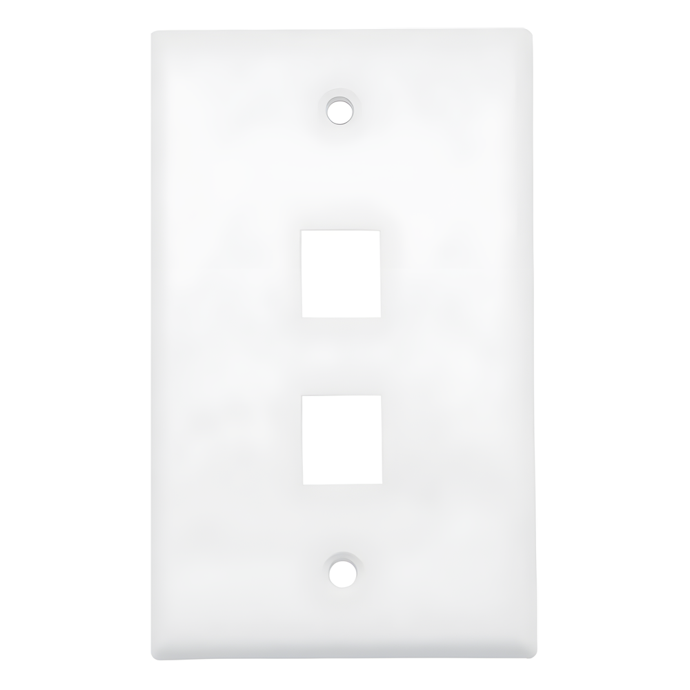 Placa de Pared / 2 Puertos / UL 94 V-0 / 114x70x10 mm / 0.37x0.23x0.03 ft / 20 Piezas / Blanco HIKVISION - Imagen 1