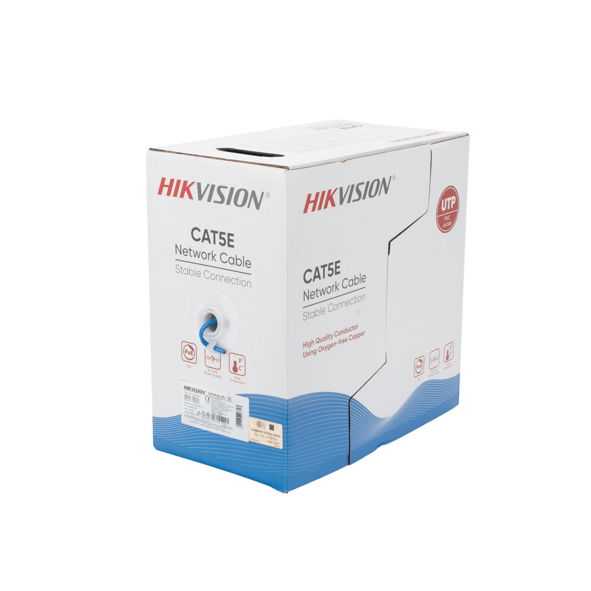 Cables Categoria 5eHIKVISIONDS-1LN5E-SBBobina Cable UTP Cat5E 305m (1000ft) Interior 100% Cobre Azul Hikvision DS - 1LN5E - SB - SILYMX