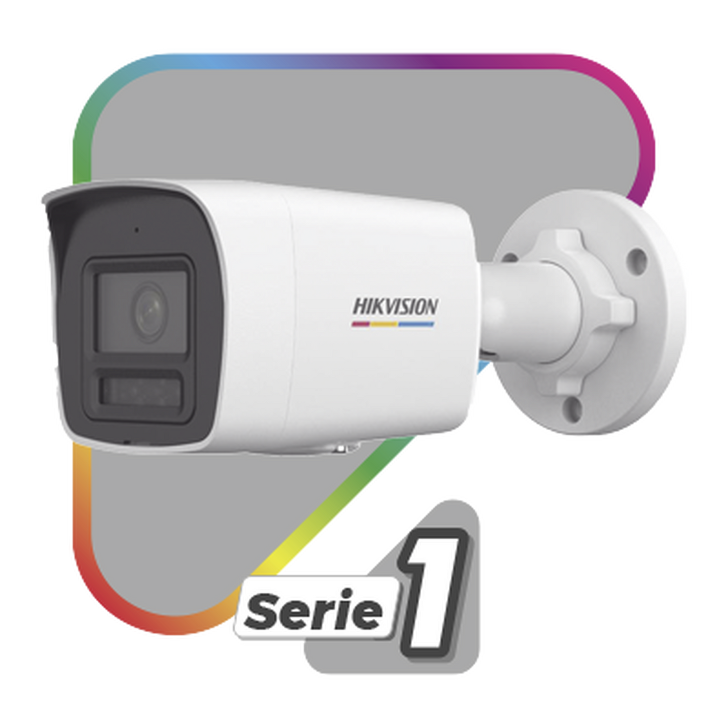 Cámara Dual Light + ColorVu Bala IP 2 Megapixel Lente 2.8 mm 30 mts IR + 30 mts Luz Blanca Micrófono Integrado ACUSENSE Lite Exterior IP67 WDR 120 dB PoE Micro SD ONVIF DS-2CD1027G2H-LIUF HIKVISION - Imagen 1