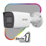 Cámara Dual Light + ColorVu Bala IP 2 Megapixel Lente 2.8 mm 30 mts IR + 30 mts Luz Blanca Micrófono Integrado ACUSENSE Lite Exterior IP67 WDR 120 dB PoE Micro SD ONVIF DS-2CD1027G2H-LIUF HIKVISION - Imagen 1
