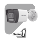 Bala IP 6 Megapixel Lente 2.8 mm Dual Light (30 mts IR + 20 mts Luz Blanca) Micrófono Integrado ACUSENSE Lite Exterior IP67 H.265 PoE ONVIF DS-2CD1063G2-LIU HIKVISION - Imagen 1