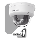 Dual Light Domo IP 6 Megapixel Lente 2.8 mm 30 mts IR + 30 mts Luz Blanca Micrófono Integrado ACUSENSE Lite Exterior IP67 H.265 PoE ONVIF DS-2CD1163G2-LIU HIKVISION - Imagen 1