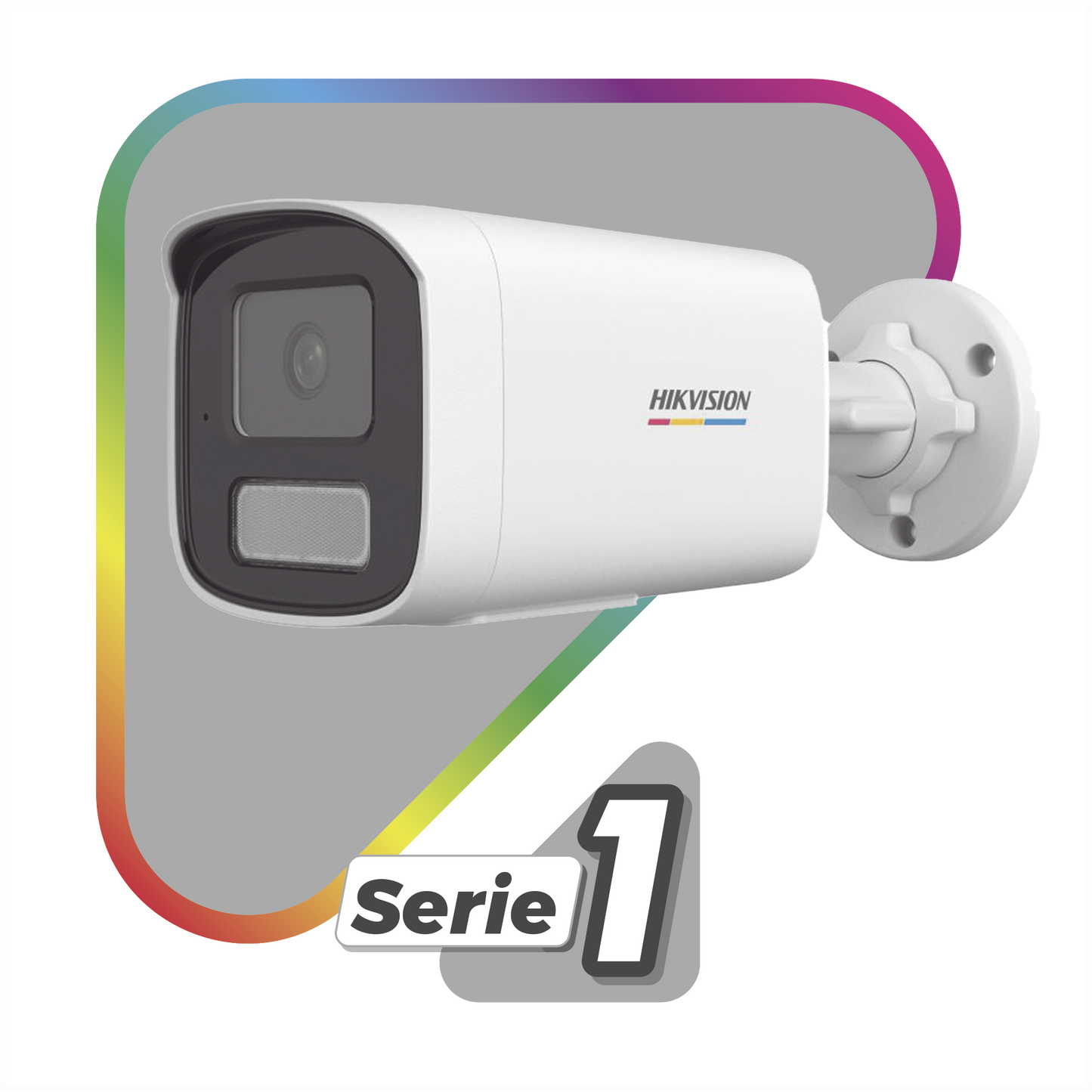 [Dual Light + ColorVu] Bala IP 2 Megapixel / Lente 4 mm / 50 mts IR + 50 mts Luz Blanca / Micrófono Integrado / ACUSENSE Lite / Exterior IP67 / dWDR / PoE / Micro SD HIKVISION - Imagen 1
