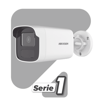 Camaras IP BalaHIKVISIONDS-2CD1T83G2-LIU(F)Camara Bala IP 8MP 4K Lente 4mm AcuSense Lite Microfono IR 50m Luz Blanca Hikvision DS - 2CD1T83G2 - LIU(F) - SILYMX