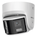 Camara Turret IP 4MP Panoramica 180° Dual Lente 2.8mm IR 30m AcuSense Audio Bidireccional WDR 120dB Hikvision DS-2CD2346G2P-ISU/SL - Imagen 1