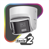 Camara Turret IP 4MP Panoramica 180° Dual Lente 2.8mm IR 30m AcuSense Audio Bidireccional WDR 120dB Hikvision DS-2CD2346G2P-ISU/SL - Imagen 3