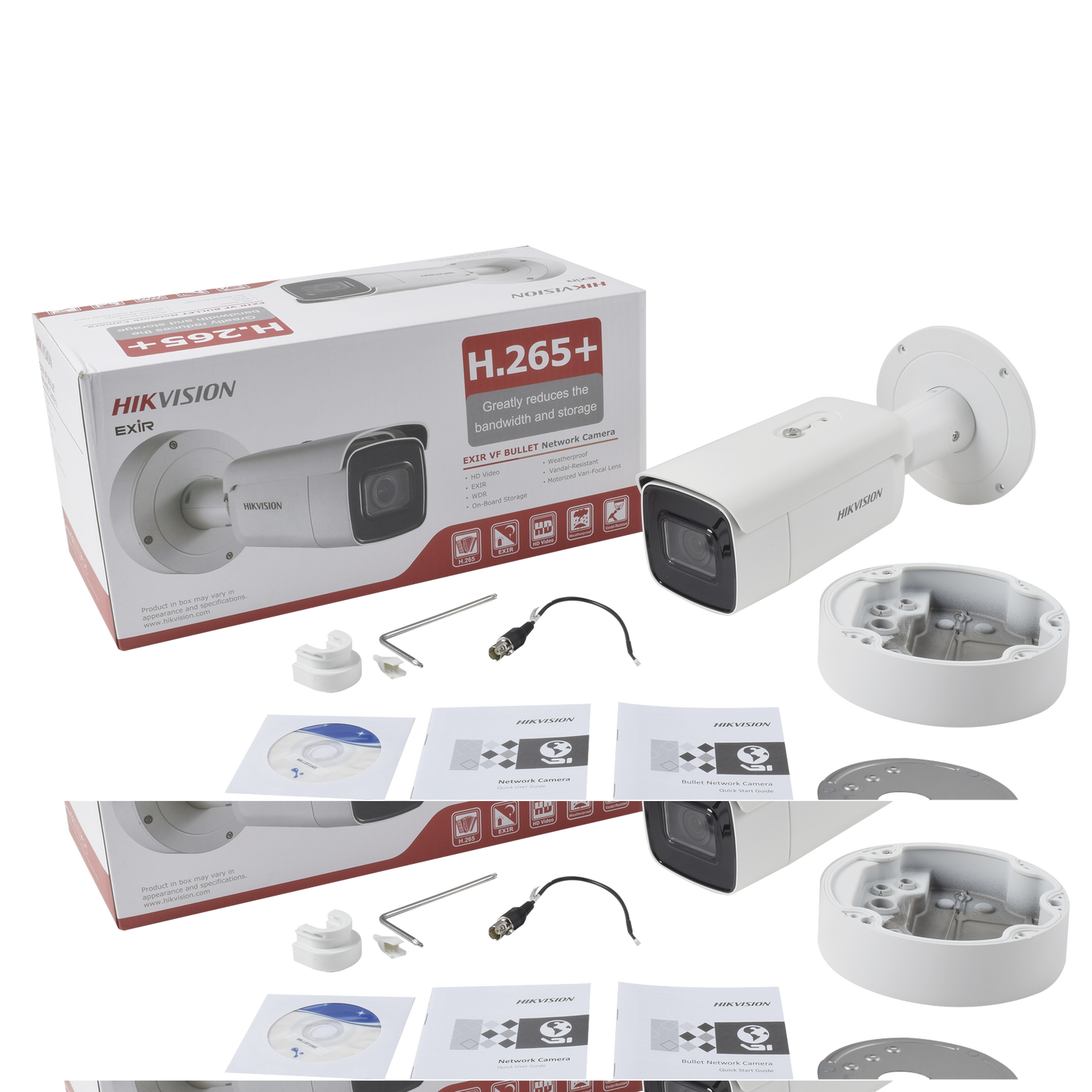 Bala IP 4 Megapixel / 50 mts IR EXIR / Exterior IP67 / IK10 / WDR 120 dB / PoE + / Audio y Alarmas / Lente Mot. 2.8 a 12 mm / Videoanaliticos Integrados HIKVISION - Imagen 3