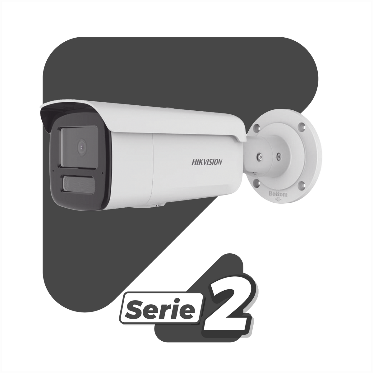 Dual Light + 2 Micrófonos Integrados Bala IP 8 Megapixel 4K Lente 4 mm 80 mts Luz Blanca + 80 mts IR ACUSENSE Exterior IP67 IK10 WDR 120 dB PoE ONVIF Micro SD Metal ACUSEARCH DS-2CD2T83G2-4LI2U HIKVISION - Imagen 1