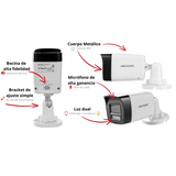 Camaras Analogicas BalaHIKVISIONDS-2CE16U0T-LTSCamara Bala TurboHD 8MP 4K Audio Bidireccional Dual Light ColorVu IR 30m Luz Blanca 20m Lente 2.8mm Exterior IP67 Hikvision DS - 2CE16U0T - LTS - SILYMX