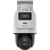 Cámara PTZ TandemVu 4 MP + 4 MP / Lentes 2.8 mm + 8 mm / Dual Light IR + Blanca 30 m / IP66 / Audio Bidireccional HIKVISION - Imagen 1