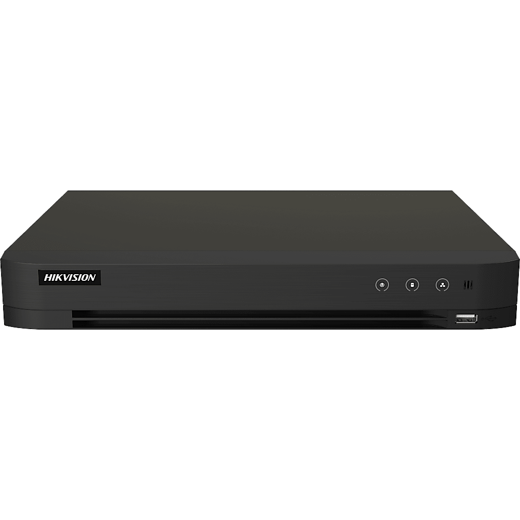 DVR Pentahíbrido / 16 Canales TurboHD 4K + 32 Canales IP / AcuSearch / Protección Perimetral IA / 20 TB / HDMI 4K / H.265+ HIKVISION - Imagen 1